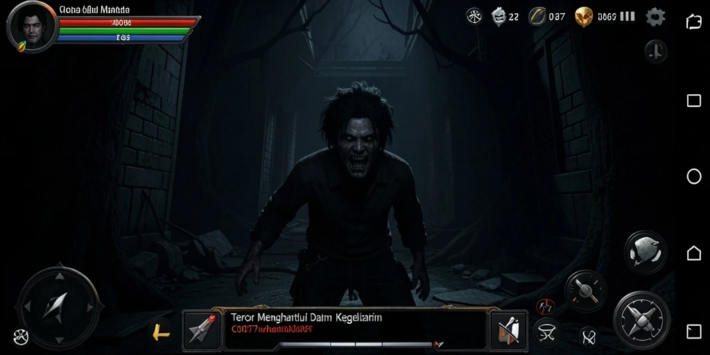 Screenshot C0077 menampilkan suasana gameplay Horror yang mencekam.