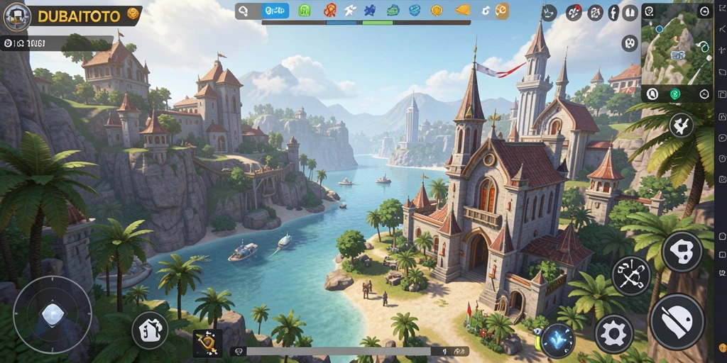 Tampilan gameplay DUBAITOTO yang menakjubkan di dunia terbuka.