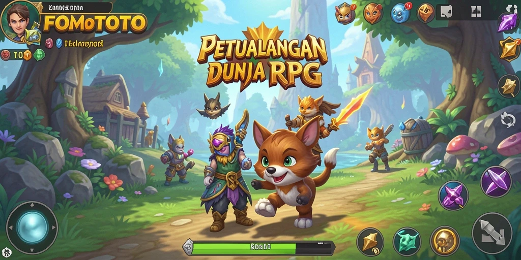 Tampilan gameplay FOMOTOTO yang mendebarkan dan penuh aksi.