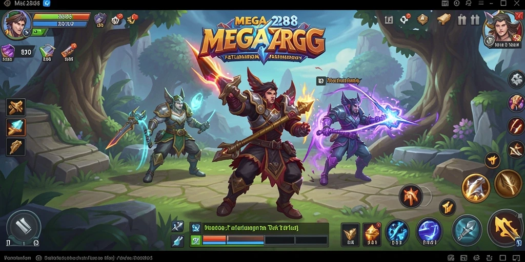 Screenshot MEGA288 menampilkan aksi seru dalam pertempuran ARPG.