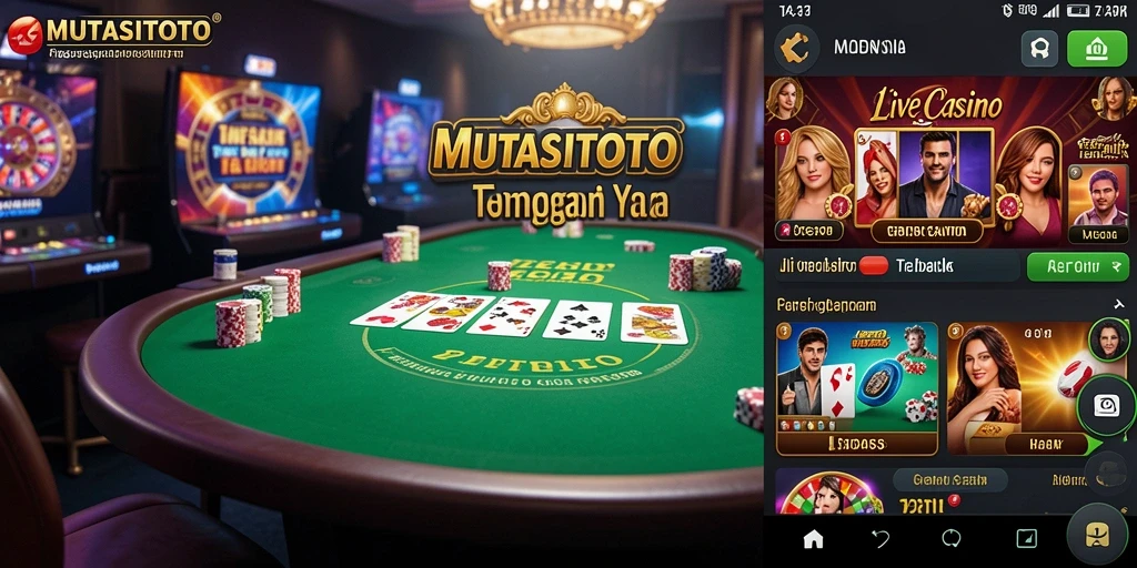 Menampilkan dealer yang profesional dalam permainan Live Casino.