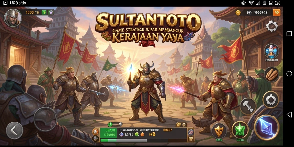 Tangkapan layar gameplay SULTANTOTO menunjukkan pembangunan dan strategi yang mendalam.