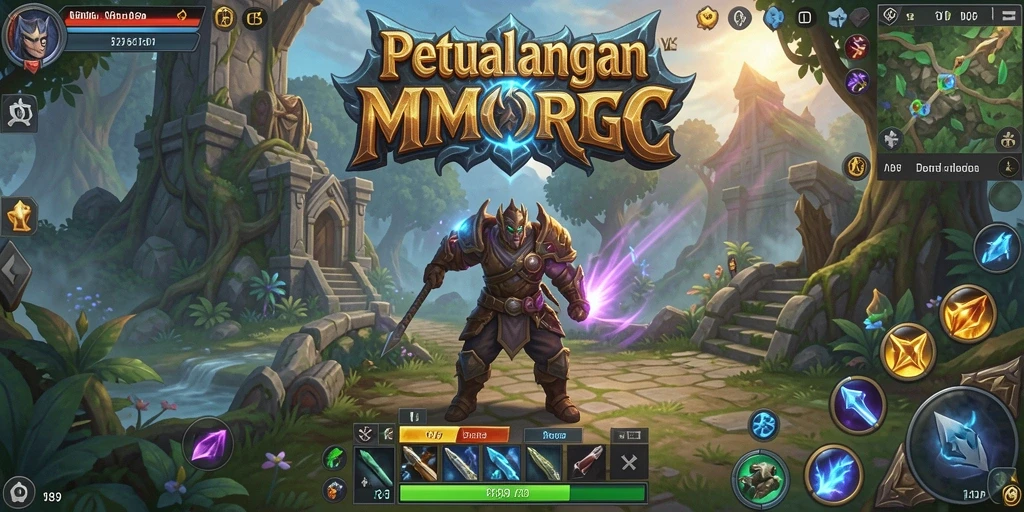 Screenshot gameplay V89 menampilkan aksi seru di dunia MMORPG.