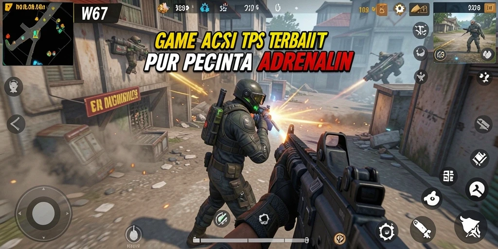 Tampilan gameplay W67 yang penuh aksi dan mendebarkan.